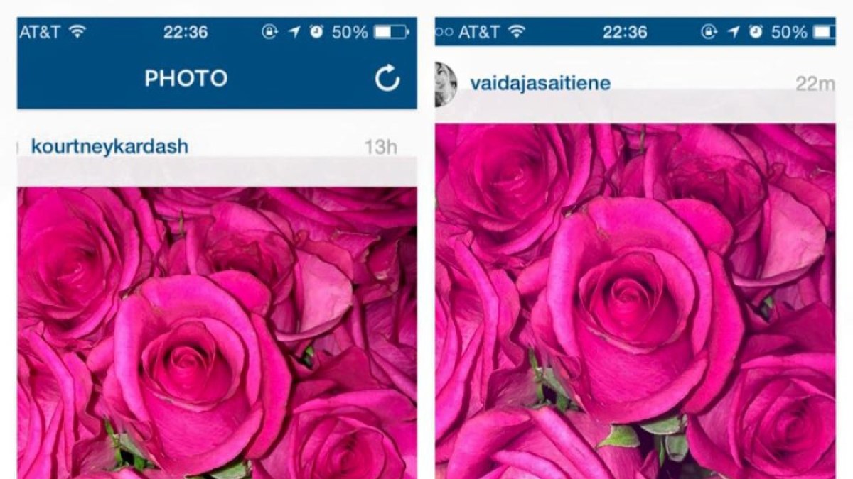 Kourtney Kardashian ir Vaidos Jasaitienės įrašai „Instagram“ tinkle / Žmonės.lt skaitytojo nuotr.