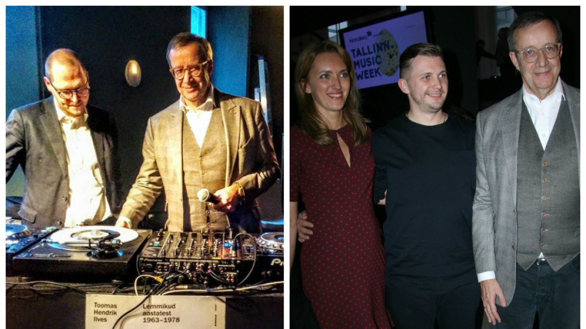Toomas Hendrikas Ilvesas su žmona Ieva ir DJ Drummie / Monikos Svėrytės nuotr.
