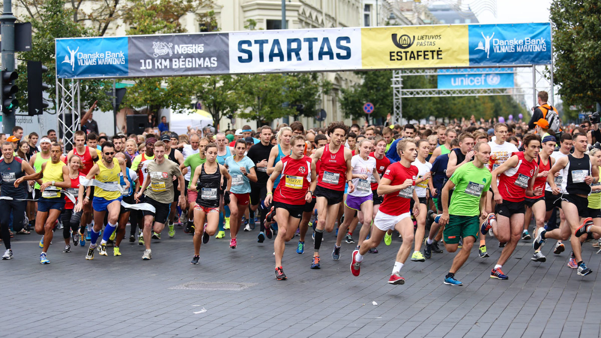 „Danske Bank Vilniaus maratono“ akimirka / Lukas Balandis / BNS nuotr.