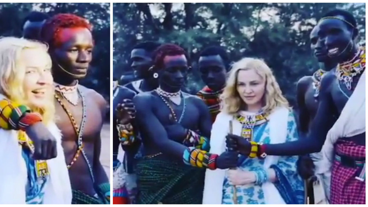 Madonnos viešnagė Kenijoje / Video kadras
