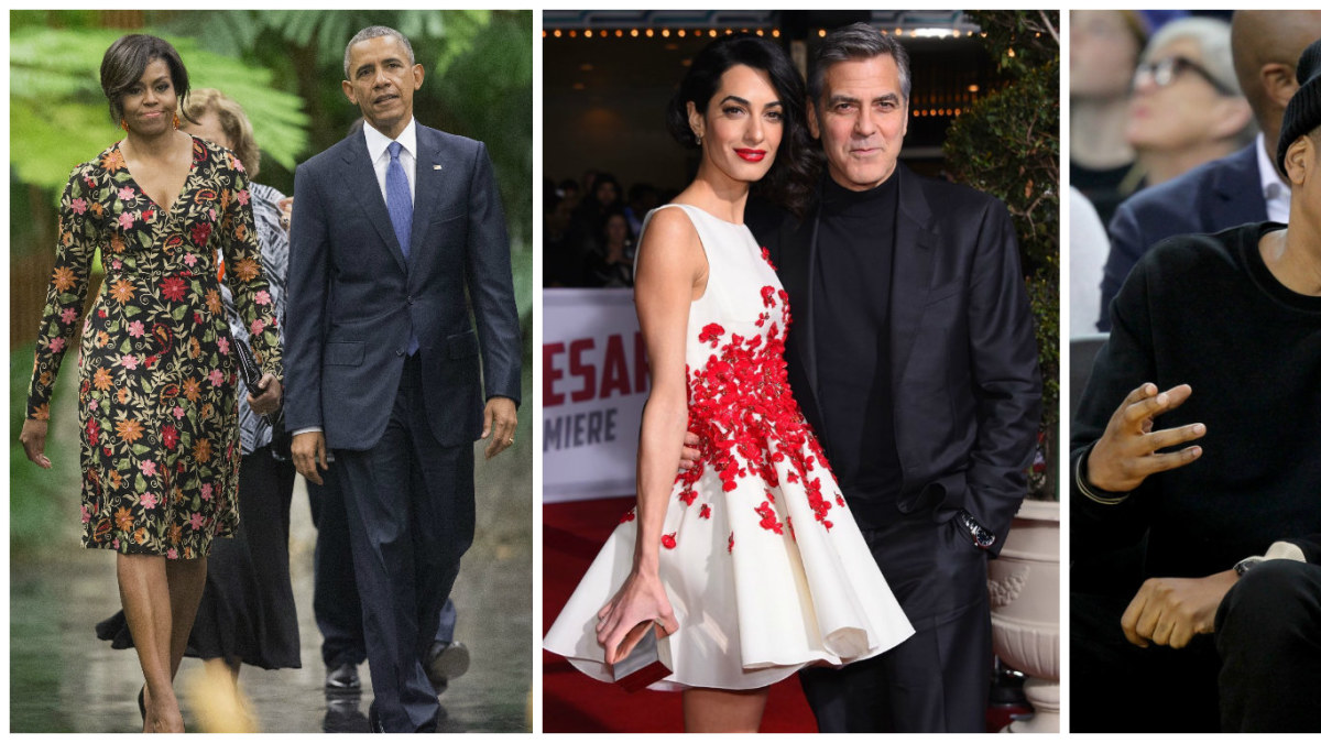 Michelle ir Barackas Obamos, Amal ir George'as Clooney bei Jay Z su Beyonce / „Scanpix“ nuotr.