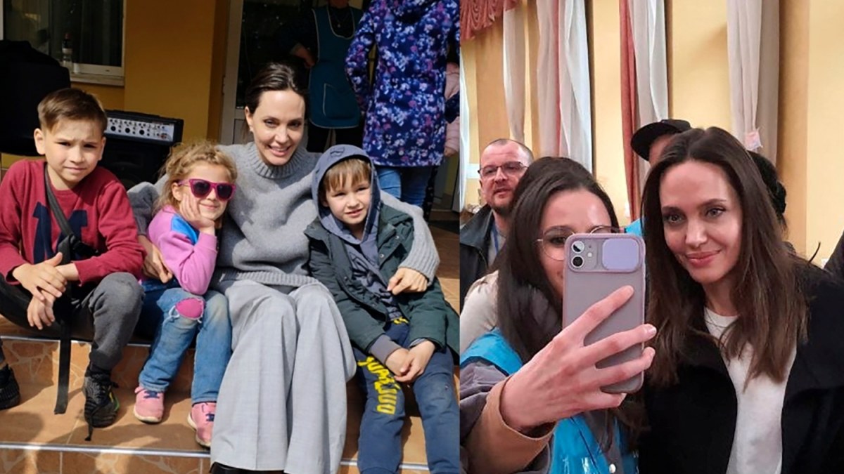 Angelina Jolie apsilankė Lvive / „Scanpix“ nuotr.
