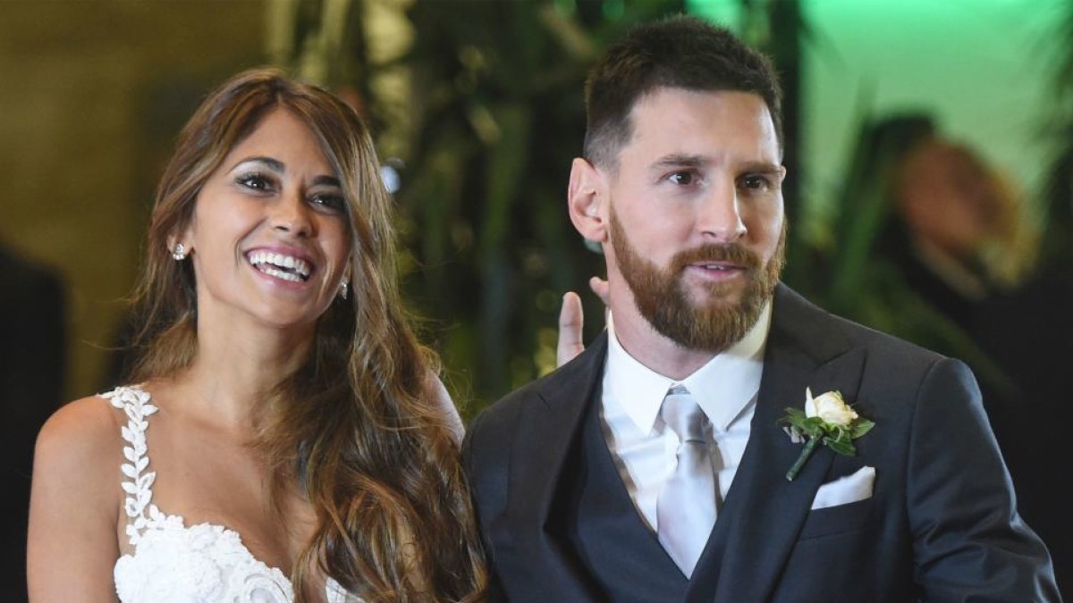 Lionelis Messi vedė mylimąją Antonella Roccuzzo / „Scanpix“ nuotr.