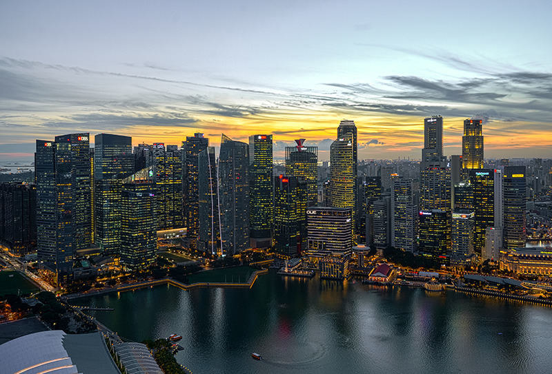 Singapūro dangoraižių panorama / N. Kazlausko nuotr.