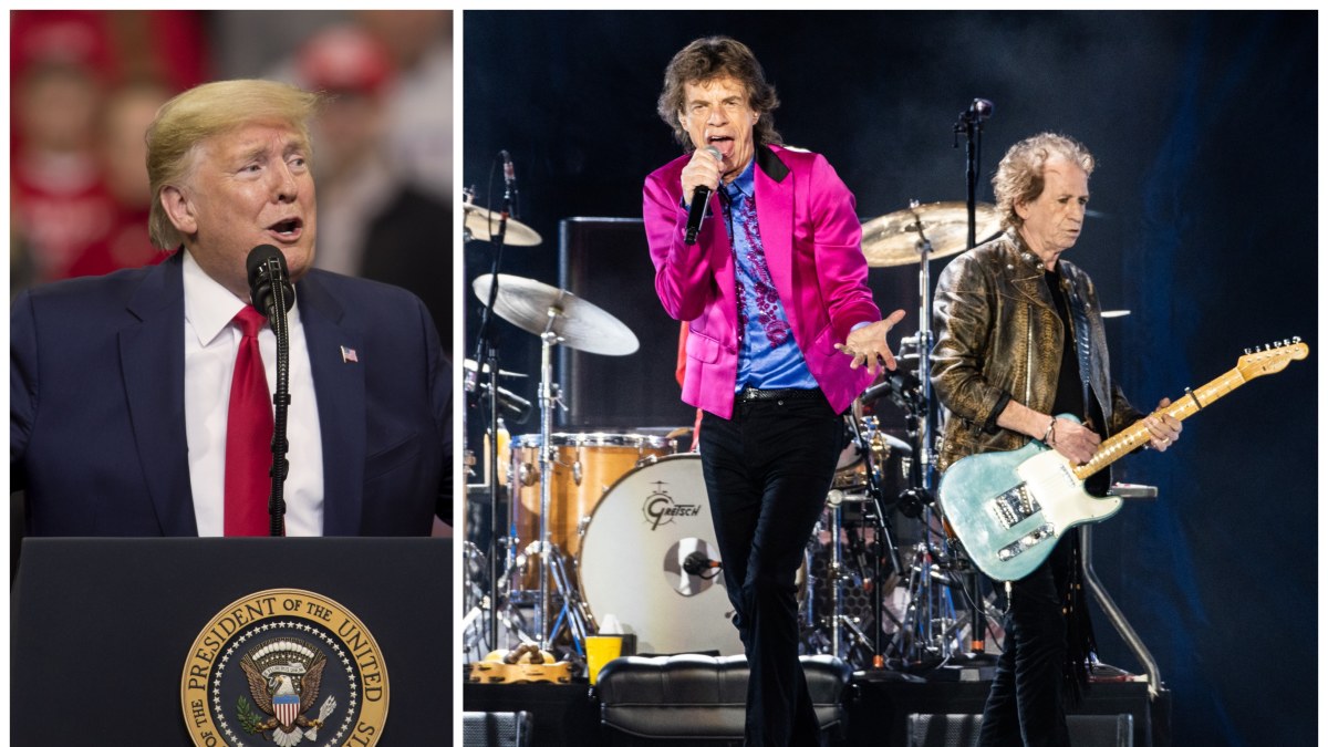 JAV prezidentas Donaldas Trumpas ir grupė „The Rolling Stones“ / Scanpix nuotr.
