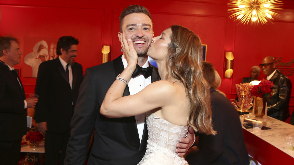 Justinas Timberlake'as su žmona / „Scanpix“ nuotr.