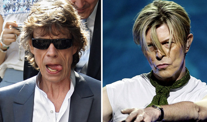 Mickas Jaggeris (kairėje) ir Davidas Bowie / „Scanpix“ nuotr.