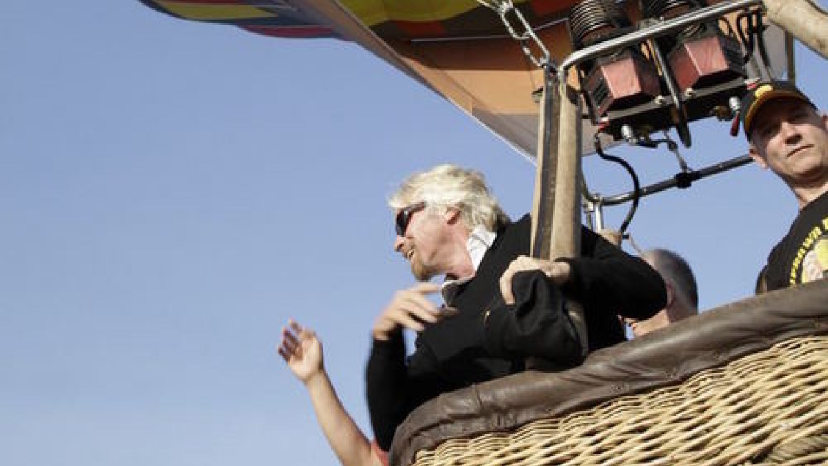 Richardo Bransono skrydis oro balionu / Skrydžio rengėjų nuotr.