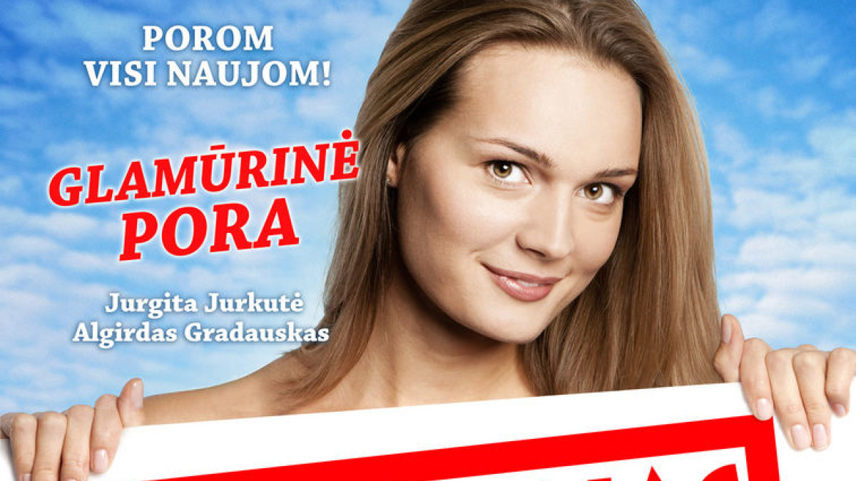 Filmo „Valentinas už 2rų“ plakatas su Algirdu Gradausku ir Jurgita Jurkute / Filmo kūrėjų nuotr.
