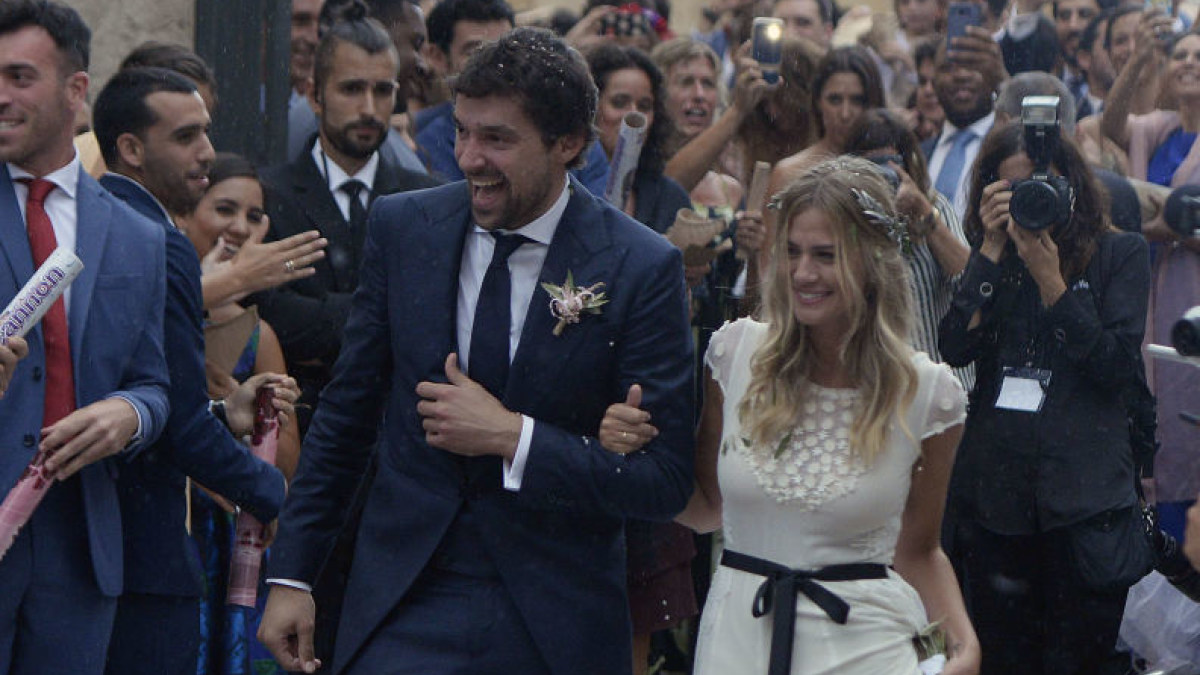 Ispanų krepšininko Sergio Llull ir jo išrinktosios Almudenos Canovos vestuvių akimirkos / Vida Press nuotr.