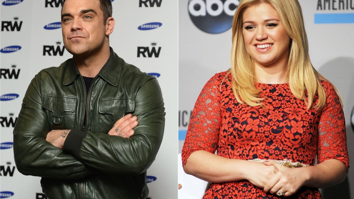 Robbie Williamsas ir Kelly Clarkson / „Scanpix“ nuotr.