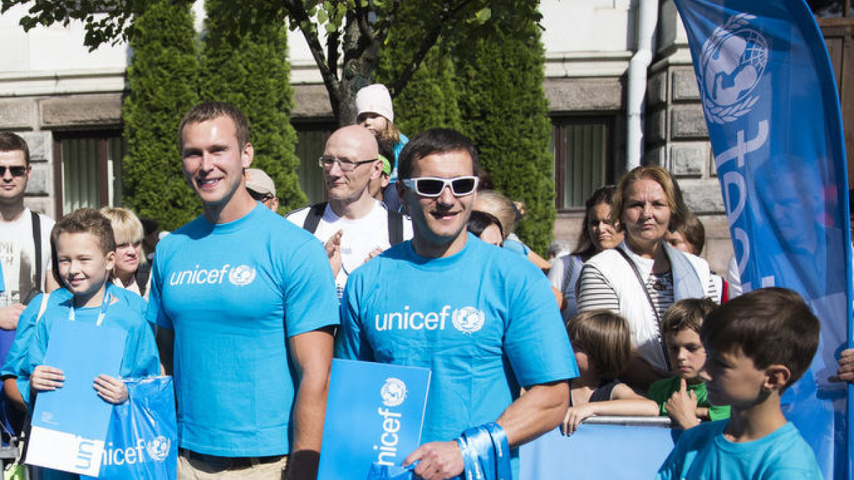 Jevgenijus Šuklinas ir Egidijus Balčiūnas / UNICEF nuotr.