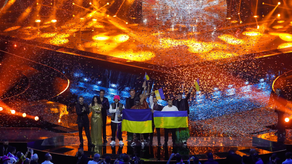 2022-ųjų „Eurovizijos“ nugalėtojai ukrainiečiai „Kalush Orchestra“ / Scanpix nuotr.