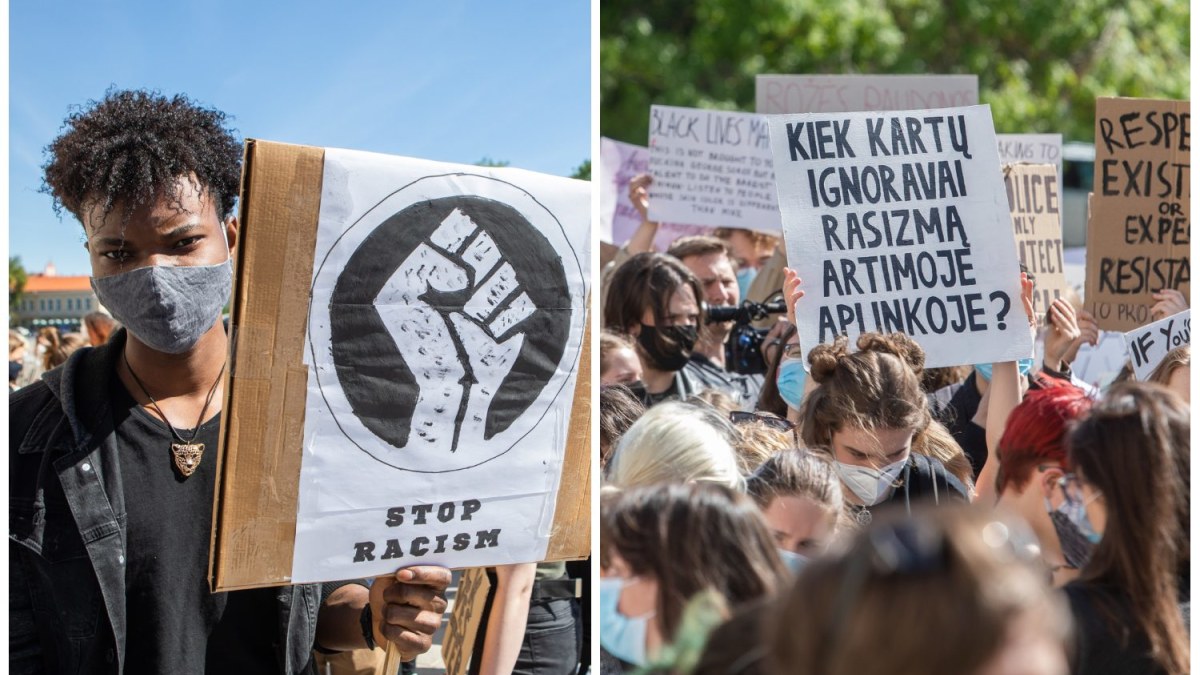 Vilniuje demonstracija už juodaodžių teises/Irmanto Gelūno/„ŽMONĖS Foto“ nuotr.