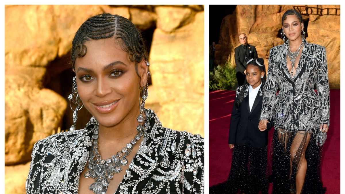 Beyonce su dukra Blue Ivy filmo „Liūtas karalius“ premjeroje / „Scanpix“ nuotr.