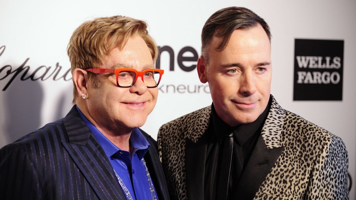 Eltonas Johnas ir Davidas Furnishas / „Reuters“/„Scanpix“ nuotr.