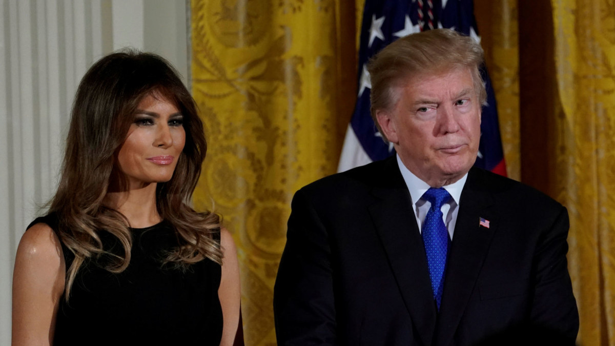 Donaldas Trumpas su žmona Melania Trump / „Scanpix“ nuotr.