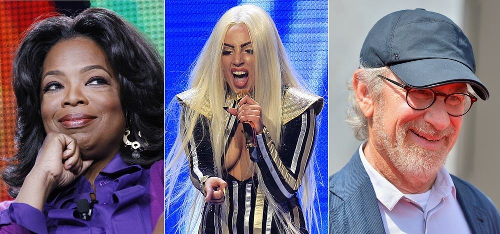 Oprah Winfrey, Lady Gaga, Stevenas Spielbergas / „Scanpix“ nuotr.
