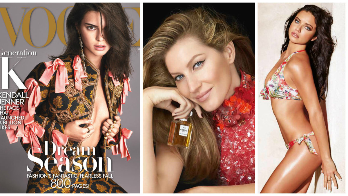Daugiausiai pasaulyje uždirbantys modeliai: Kendall Jenner, Gisele Bundchen ir Adriana Lima / „Vogue“, „Chanel“ ir Vida Press nuotr.