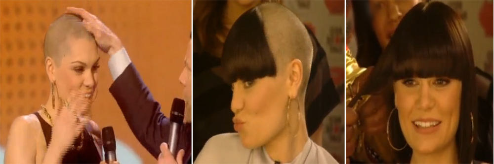 Jessie J „Raudonosios nosies dienos“ labdaros telemaratone paaukojo savo plaukus / „BBC One“ stopkadrai