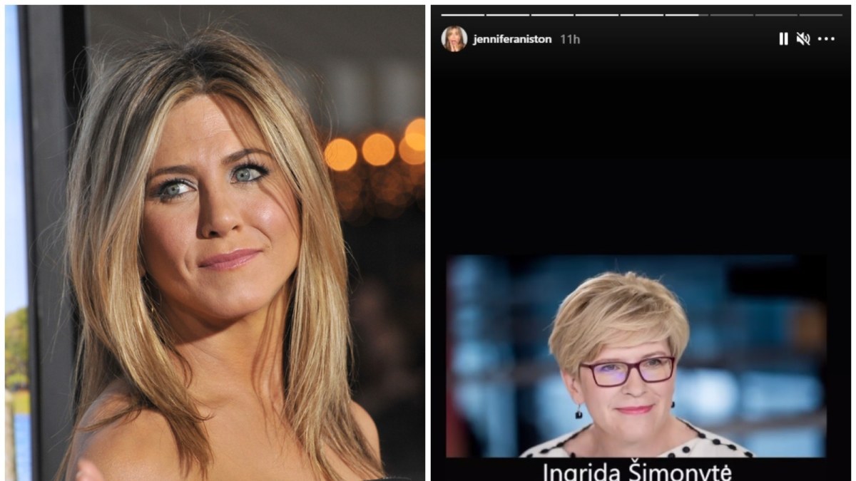 Jennifer Aniston ir I.Šimonytė / Shutterstock nuotr.