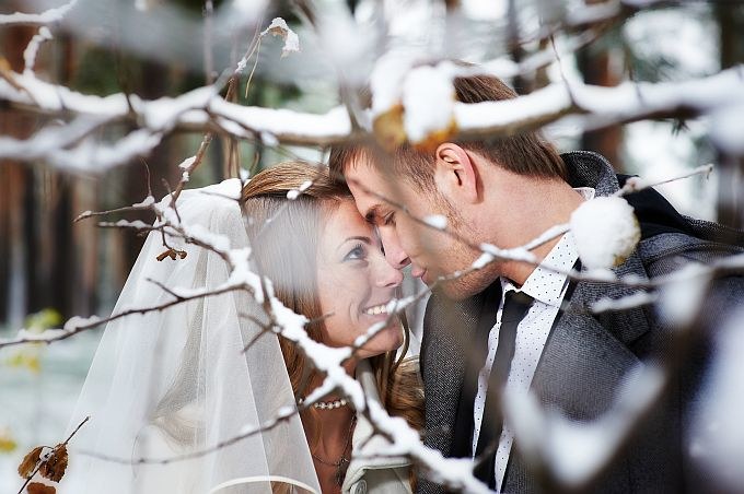 Vestuvės žiemą / Fotolia nuotr.