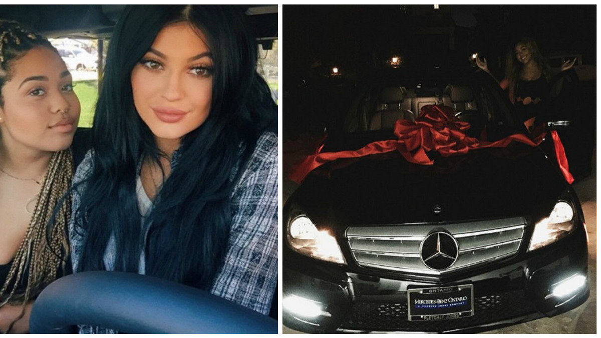 Kylie Jenner savo draugei Jordyn Woods 18-ojo gimtadienio proga padovanojo naują „Mercedes-Benz“ / „Instagram“ nuotr.