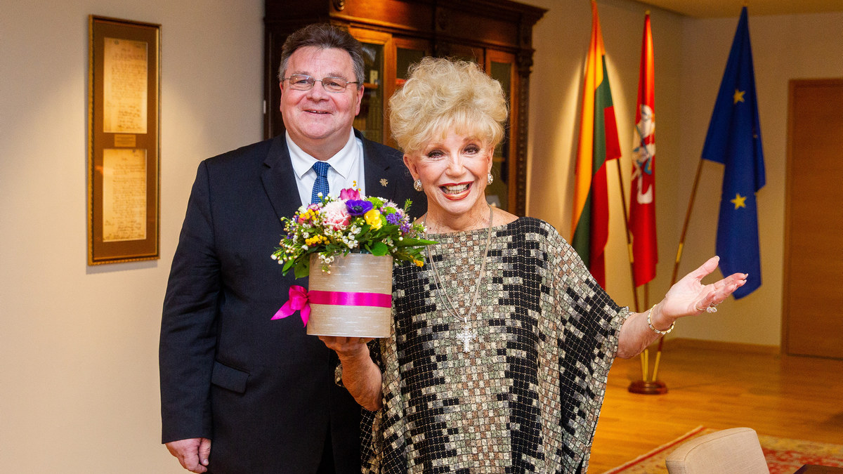 Užsienio reikalų ministro Lino Linkevičiaus susitikimas su aktore Rūta Lee / Irmanto Gelūno nuotr. 