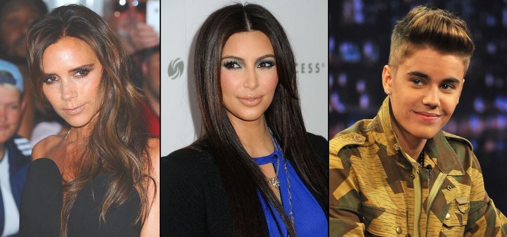 Victoria Beckham, Kim Kardashian ir Justinas Bieberis / „Scanpix“ nuotr.