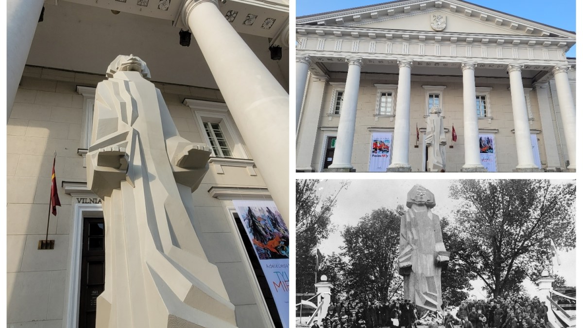 Adomo Mickevičiaus paminklas Vilniaus rotušėje / Vilniaus muziejaus nuotr.