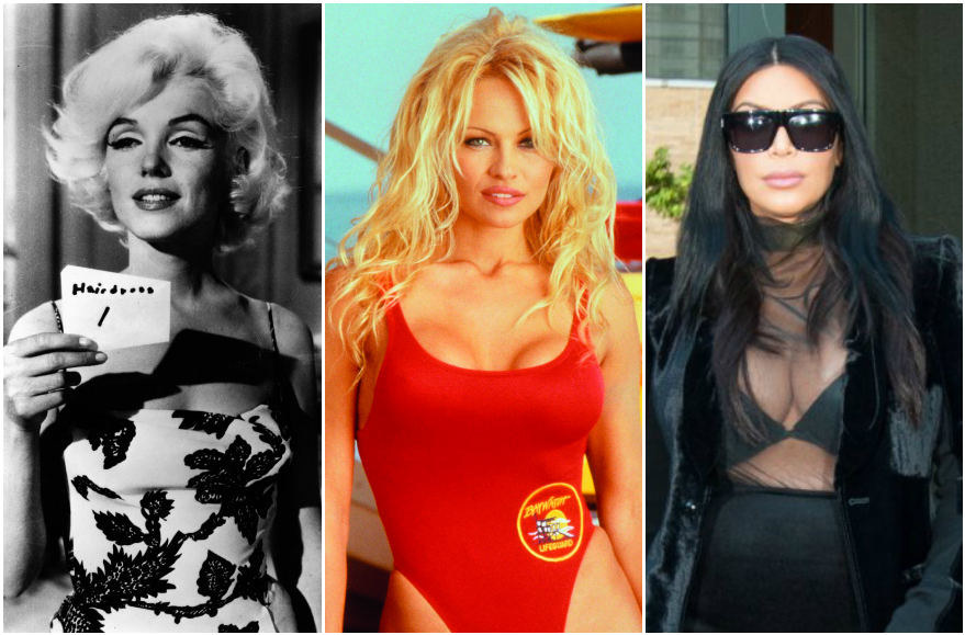Marilyn Monroe, Pamela Anderson, Kim Kardashian / Scanpix, Vida Press nuotr. 
