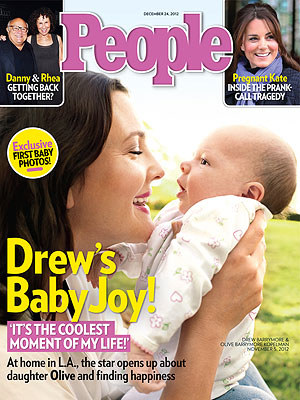 Drew Barrymore su dukrele Olive / Žurnalo „People“ viršelis