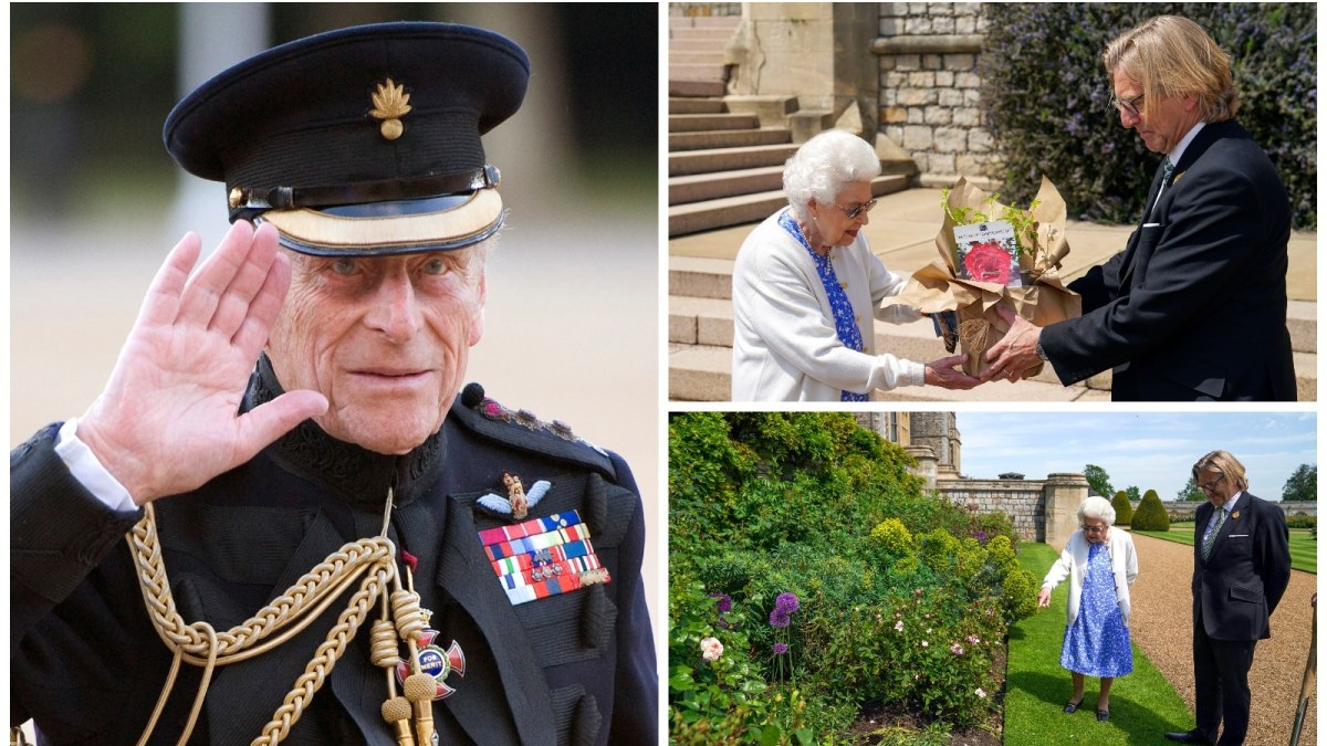 Princas Philipas / Karalienė Elizabeth II gauna rožę princo Philipo atminimui / Scanpix ir Vida Press nuotr.
