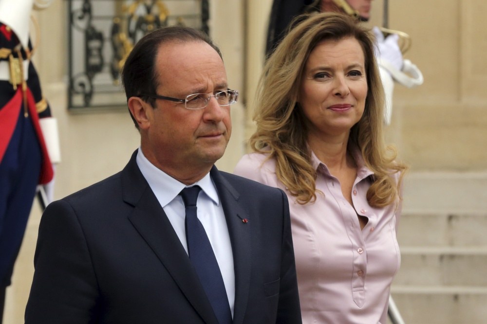 Francois Hollande'as ir Valerie Trierweiler / „Reuters“/„Scanpix“ nuotr.