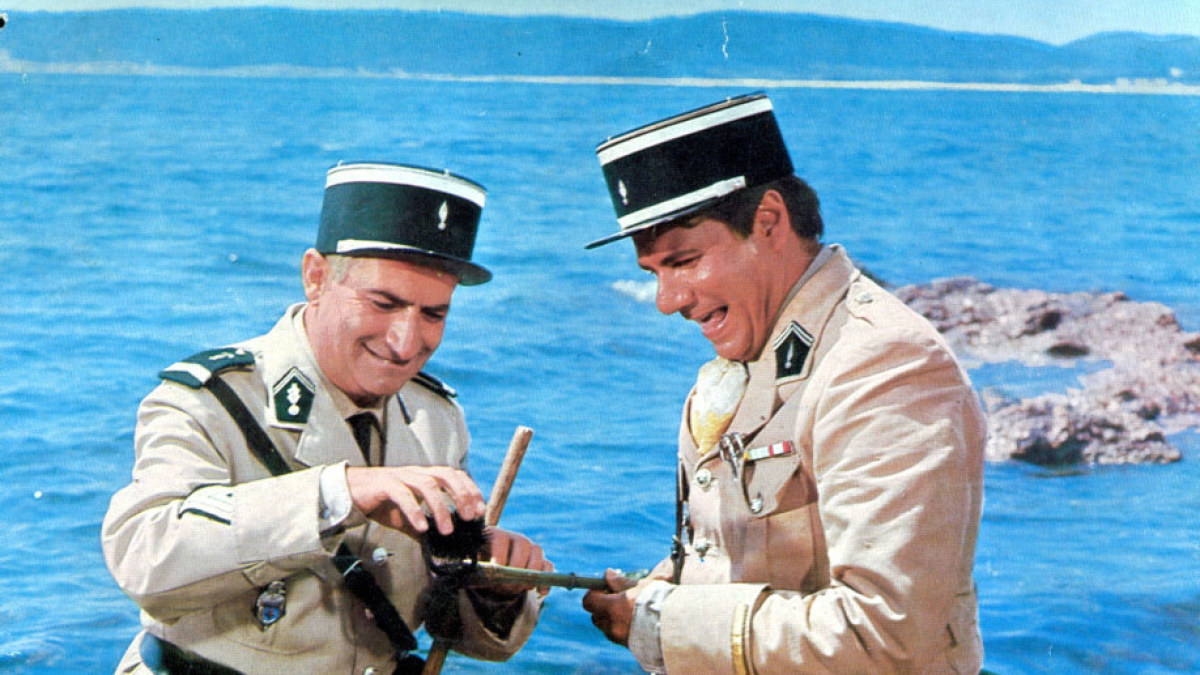 Louis de Funesas ir Michelis Galabru filme „Žandaras iš Sen Tropezo“ (1964 m.) / Vida Press nuotr.