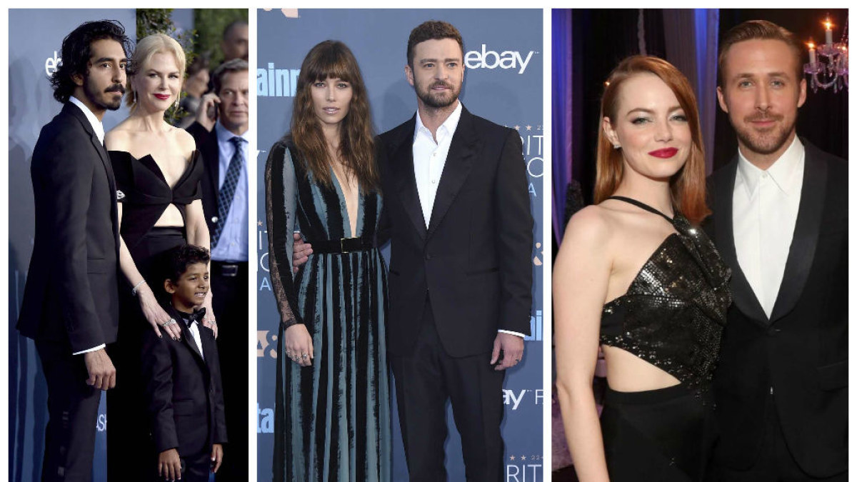 Nicole Kidman su Devu Pateliu ir Sunny Pawaru, Jessica Biel ir Justinas Timberlake'as bei Emma Stone ir Ryanas Goslingas / „Scanpix“ nuotr.