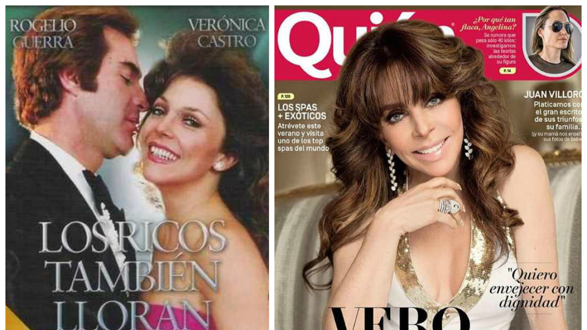Veronica Castro muilo operoje „Ir turtuoliai verkia“ (1979 m.) ir ant žurnalo viršelio (2016 m.) / Serialo kūrėjų nuotr. ir „Quién“ viršelis