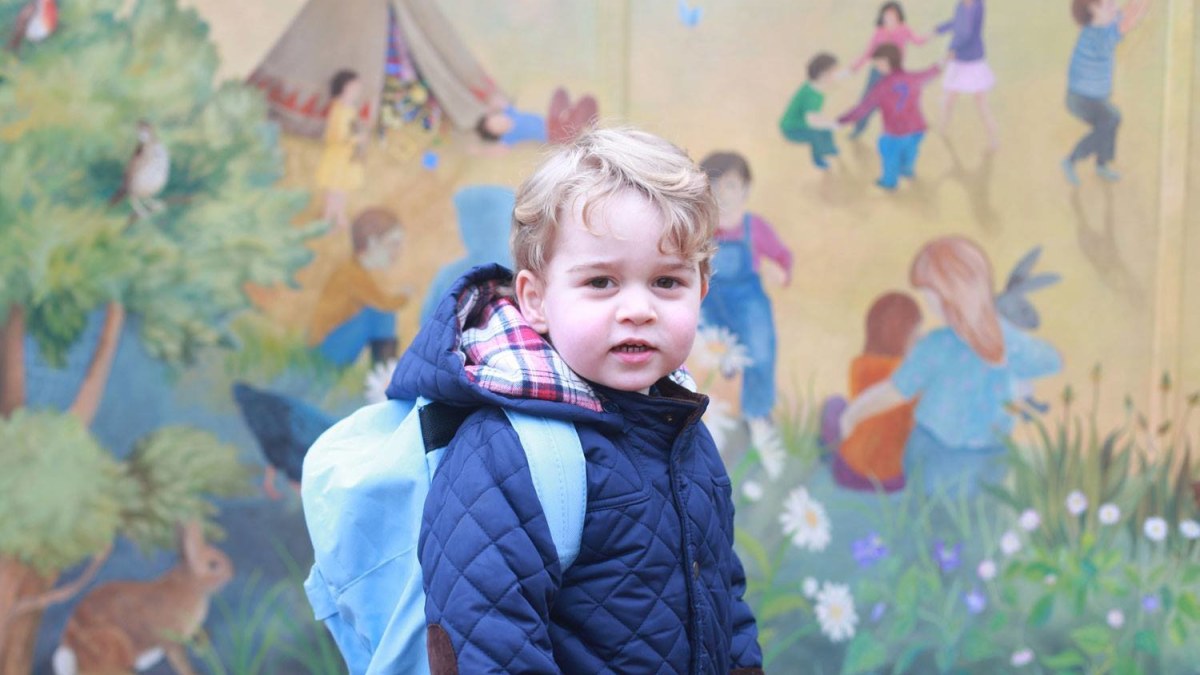Princas George'as (2,5 m.) pirmą dieną darželyje /  The British Monarchy nuotr.