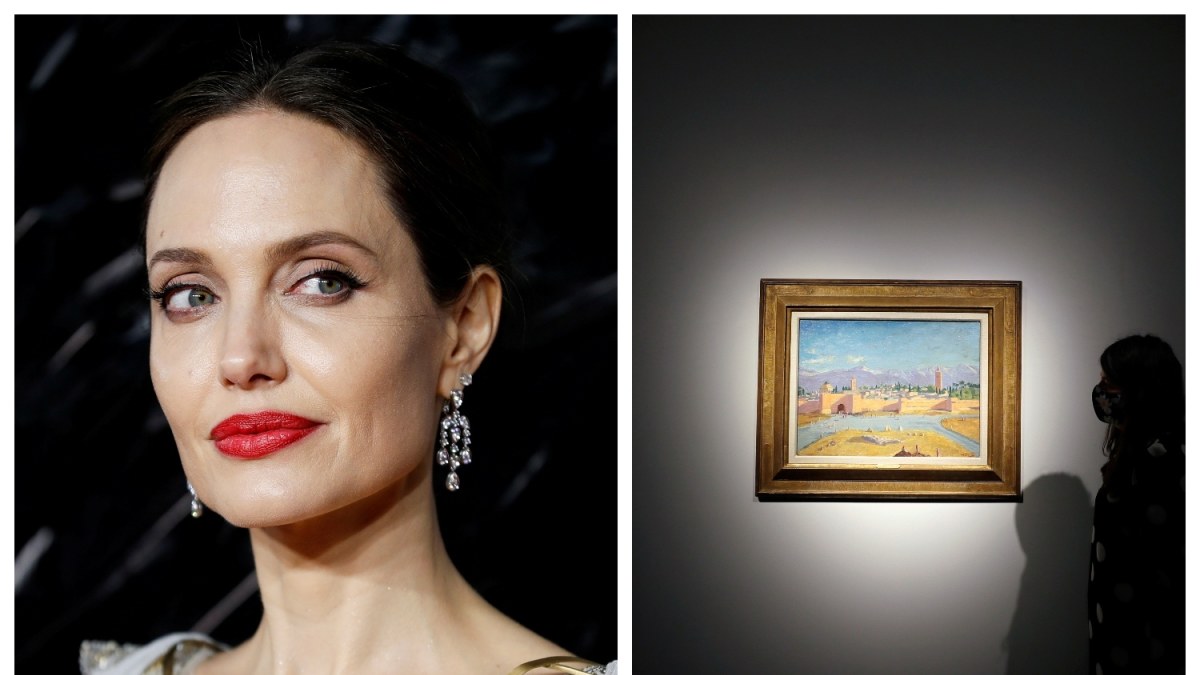 Angelina Jolie ir Winstono Churchillio tapytas paveikslas  „Kutubijos mečetės bokštas“ / SCANPIX nuotr.