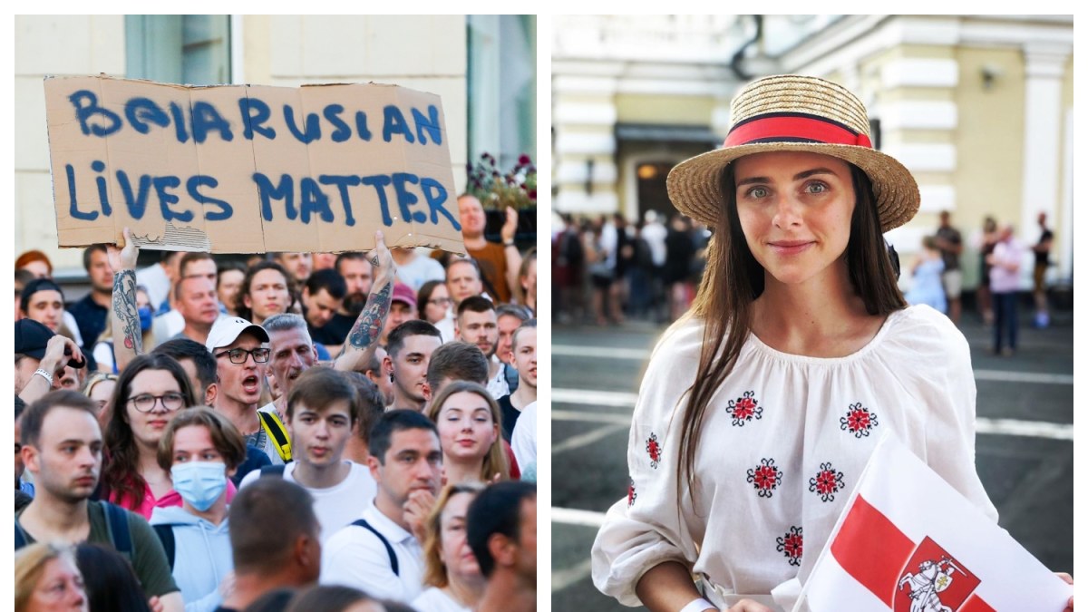 Protestas Minske ir Margarita Levchuk / „Scanpix“ ir socialinių tinklų nuotr.