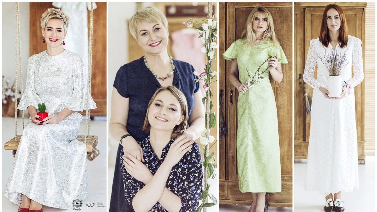 Projektas „Mamos suknelė“: Rasa Tapinienė, Neringa Čereškevičienė su dukra Kotryna, Jolanta Leonavičiūtė ir Laura Vagonė / Akvilės Razauskienės nuotr.