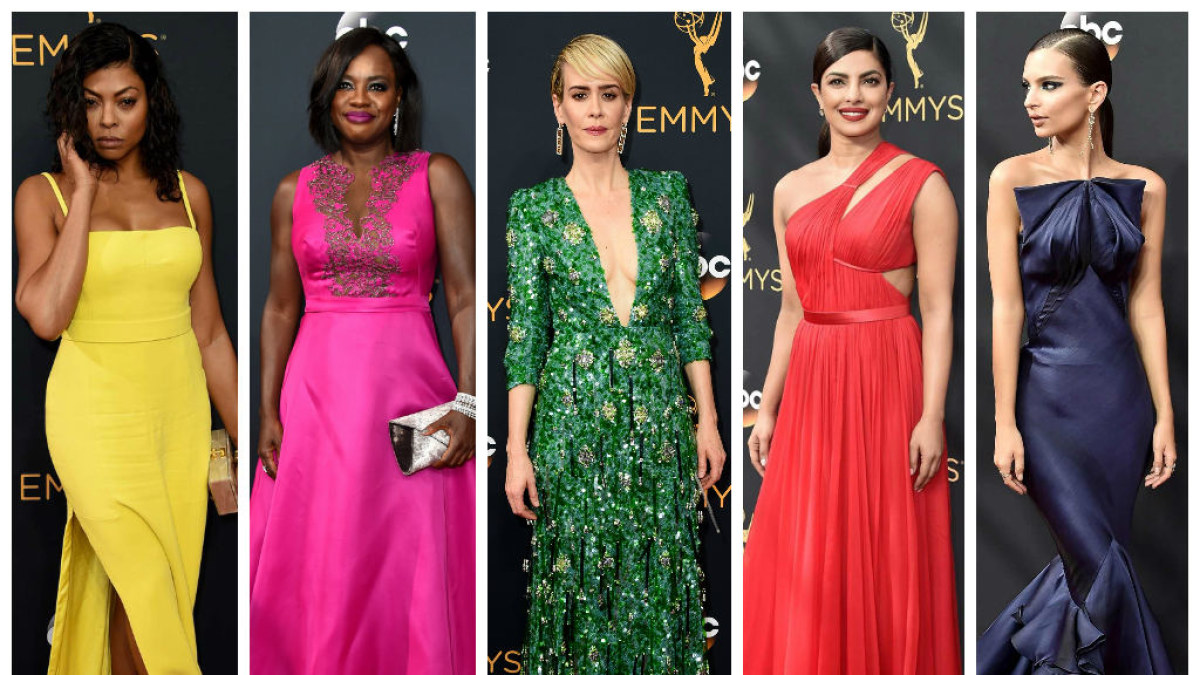 „Emmy“ apdovanojimų viešnios: Taraji P. Henson, Viola Davis, Sarah Paulson, Priyanka Chopra ir Emily Ratajkowski / „Scanpix“ nuotr.