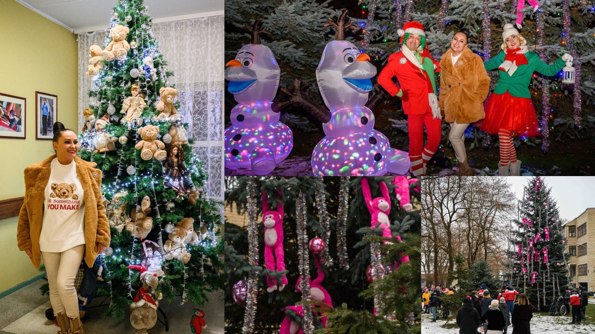 Kauno socialinės globos centre „Vija“ Inga Budrienė papuošė dvi kalėdines egles / Loretos Kondratės nuotr.