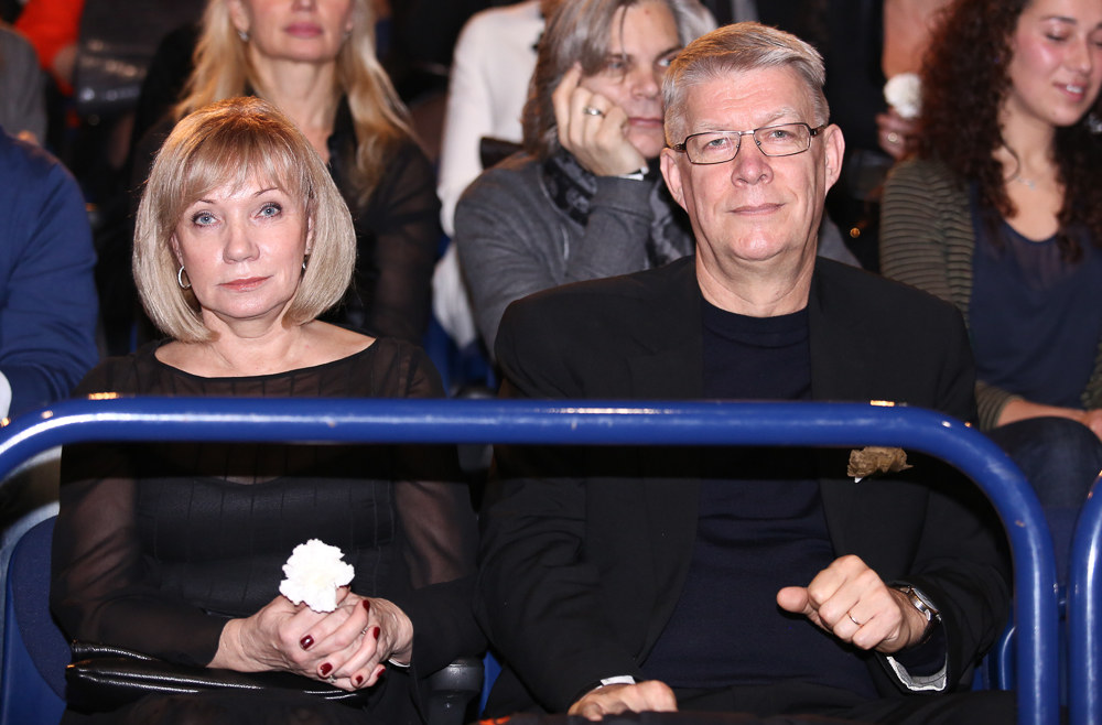 Buvęs Latvijos prezidentas Valdis Zatleras su žmona Lilita / Lukas Balandis / BNS nuotr.