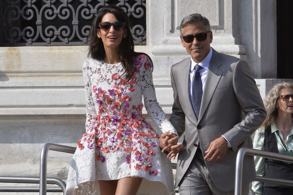George'as Clooney ir Amal Alamuddin  / AFP/„Scanpix“ nuotr.