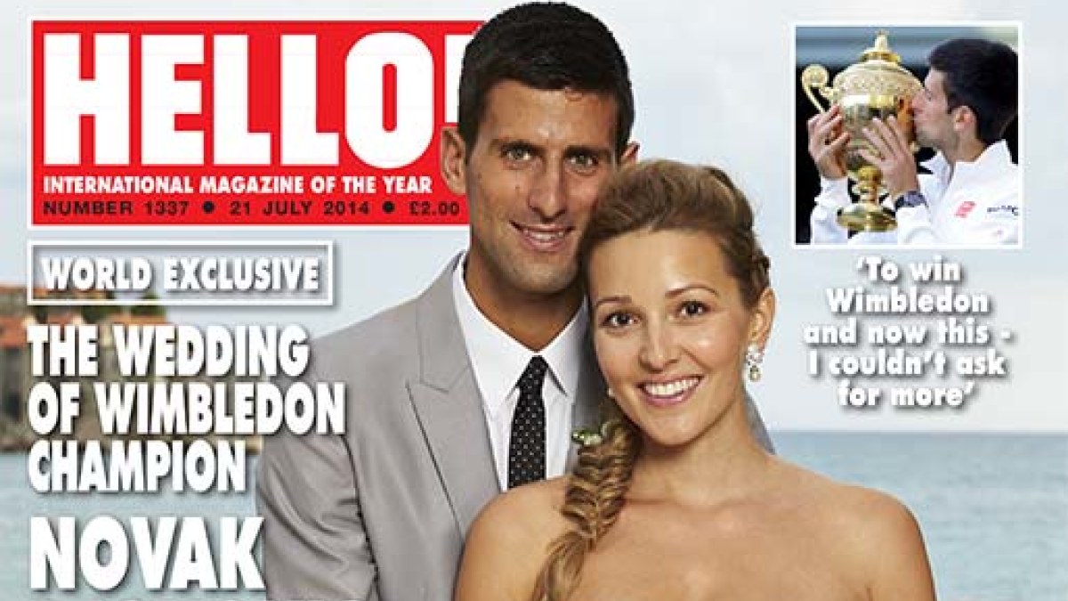 Novakas Džokovičius ir Jelena Ristič / Žurnalo „Hello!“ viršelis
