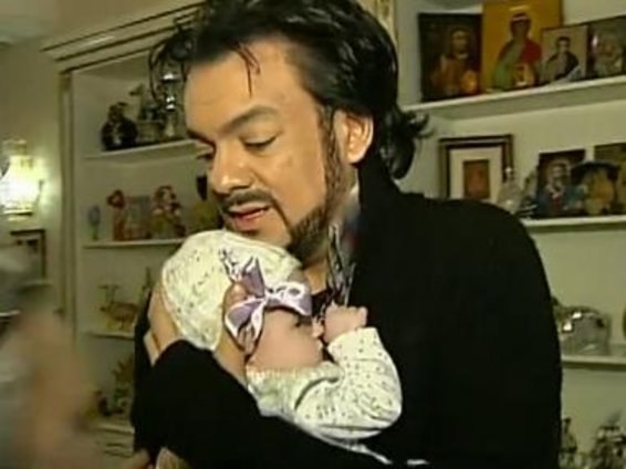 Filipas Kirkorovas su dukra Ala Viktorija / Kadras iš TV laidos