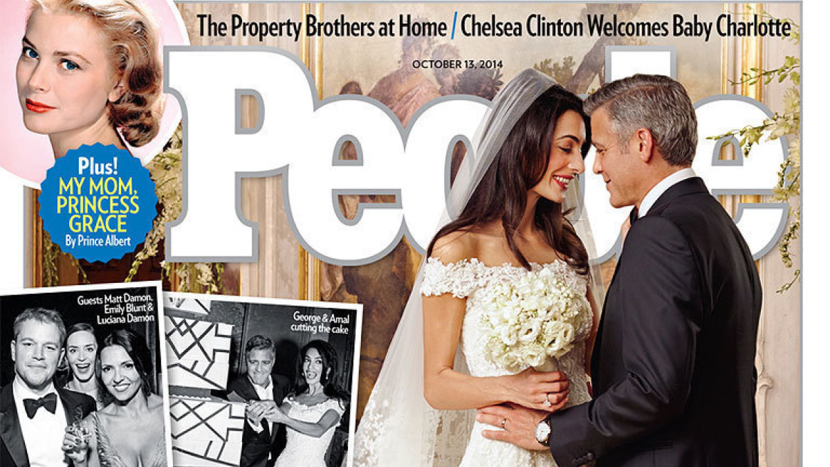 George'as Clooney ir Amal Alamuddin / Žurnalo „People“ viršelis