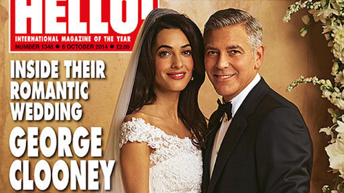 George'as Clooney ir Amal Alamuddin / Žurnalo „Hello!“ viršelis