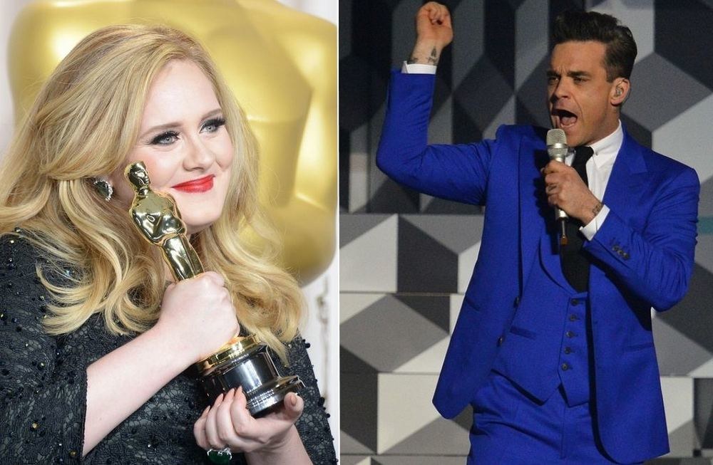 Adele ir Robbie Williams / „Scanpix“ nuotr.